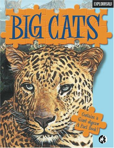 Big Cats (Explorasaws) 96-piece Jigsaw Puzzle with a 48-page book