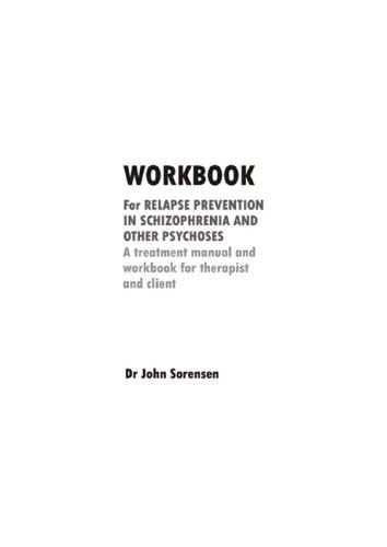 Refill Pack of 10 Workbooks for Relapse Prevention in Schizophrenia