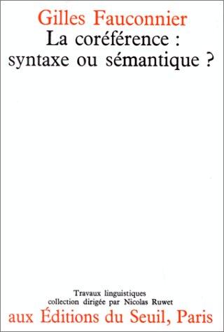La Coréférence
