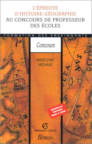 L'épreuve d'histoire-géographie au concours de professeurs des écoles