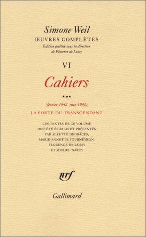 Cahiers, tome 6