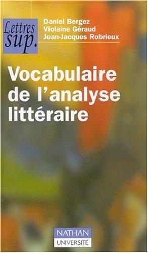 Vocabulaire de l analyse litteraire np