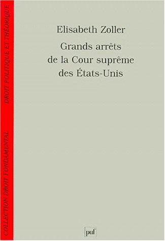 Grands arrets de la cour supreme des