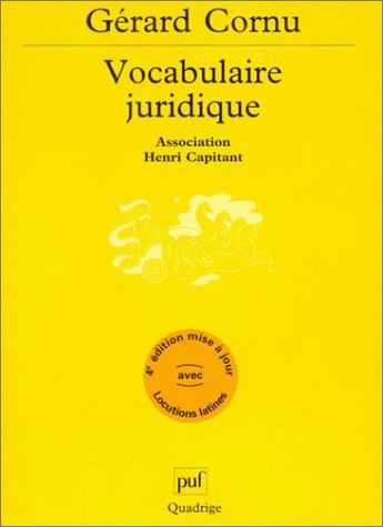 Vocabulaire Juridique