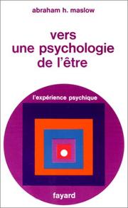 Vers une psychologie de l'Etre
