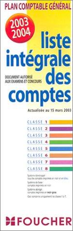 Plan comptable général 2003-2004