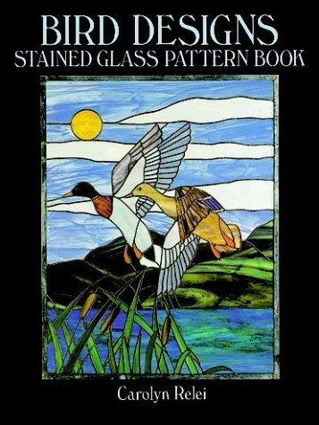 Bird designs stained glass pattern book