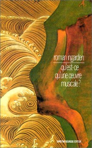 Qu'est-ce qu'une oeuvre musicale?