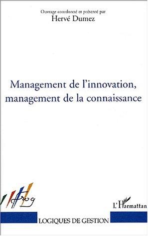 Management de l'innovation management de la connaissance