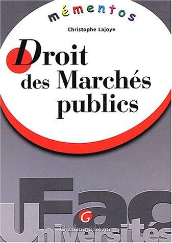 Mémento droit des marchés publics