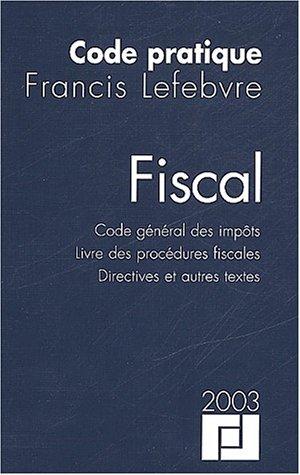 Code fiscal 2003