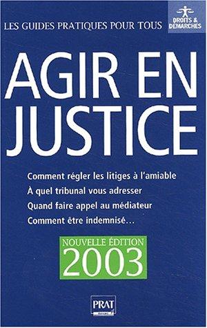 Agir en justice 2003