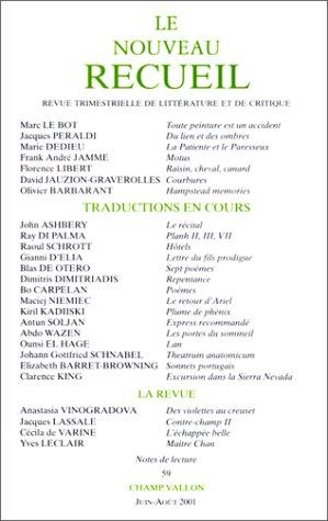 Le Nouveau Recueil, numéro 59