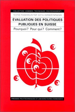 Evaluation des politiques publiques en Suisse