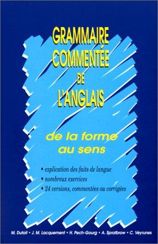 Grammaire commentée de l'anglais: De la forme au sens