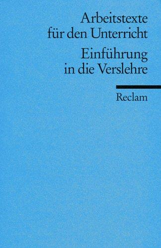 Einführung in die Verslehre.