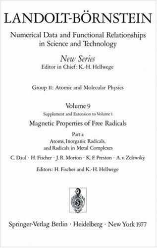 Atoms, Inorganic Radicals and Radicals in Metal Complexes / Atome, anorganische Radikale und Radikale in Metallkomplexen