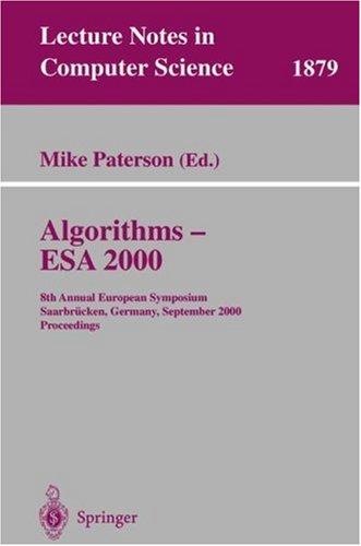 Algorithms - ESA 2000