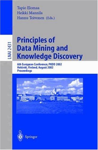 Principles of data mining and knowledge discovery