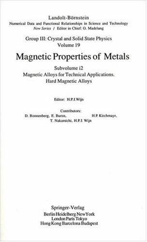 Magnetic Properties of Metals Vol. 19
