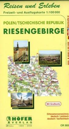 Reisen und erleben, Freizeit- und Ausflugskarte, Polen-Tschechische Republik, Riesengebirge: Hirschberg-Trautenau-Waldenburg : 1:100 000, 2-sprachig, 55 x Bild & Text