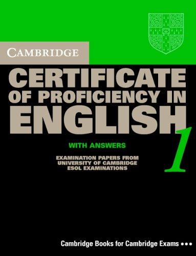Cambridge Certificate of Proficiency in English 1 Self-Study Pack