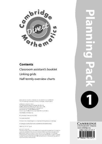 Cambridge Mathematics Direct 1 Planning Pack (Cambridge Mathematics Direct)