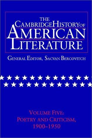 The Cambridge History of American Literature