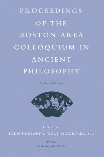 Proceedings of the Boston Area Colloquium in Ancient Philosophy 1999