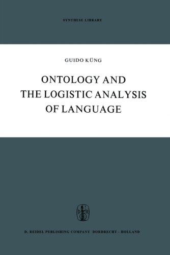Ontology and the Logistic Analysis of Language