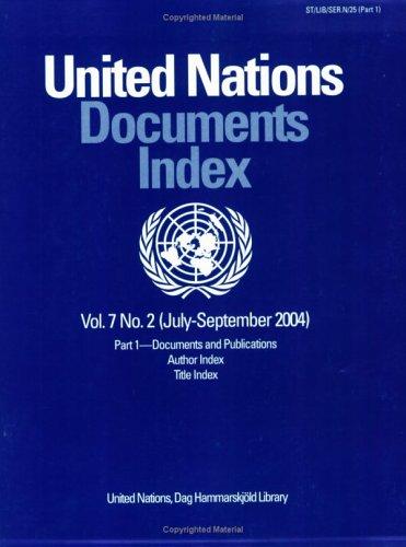 United Nations Documents Index, July-September 2004