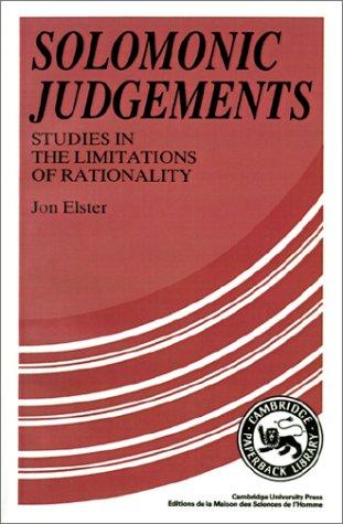 Solomonic judgements