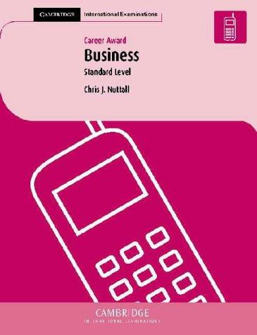 Career Award Business - Standard Level