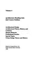 Architecture reading lists and course outlines
