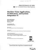 Machine vision applications, architectures, and systems integration VI