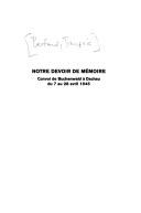 Notre devoir de mémoire