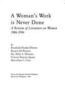Woman's work is never done