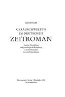 Geräuschwelten im deutschen Zeitroman