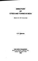 Directory of cities and towns in India