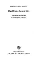 Das Drama hohen Stils