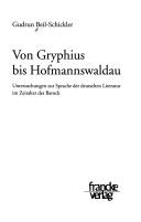 Von Gryphius bis Hofmannswaldau