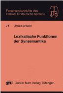 Lexikalische Funktionen der Synsemantika