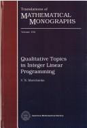 Qualitative topics in integer linear programming