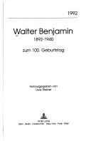 Walter Benjamin, 1892-1940