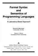 Formal syntax and semantics of programming languages