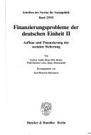 Finanzierungsprobleme der deutschen Einheit