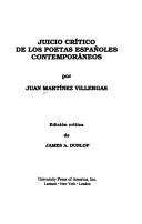 Juicio crítico de lospoetas españoles contemporáneos