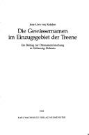 Die Gewässernamen im Einzugsgebiet der Treene