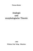 Analogie und morphologische Theorie