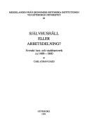Självhushåll eller arbetsdelning?